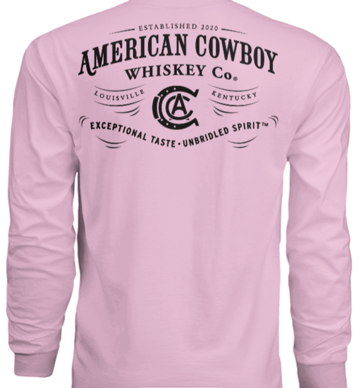 ACWC LONG SLEEVE T-SHIRT PINK – American Cowboy Whiskey Company
